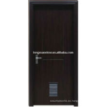 WPC puerta de tocador de PVC con diseño de obturador